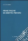 Prime pagine di diritto privato libro