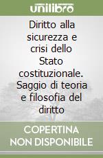 Diritto alla sicurezza e crisi dello Stato costituzionale. Saggio di teoria e filosofia del diritto libro