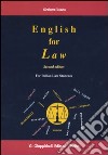 English for Law. For Italian Law students libro