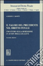 Il valore del precedente nel diritto penale. Uno studio sulla dimensione in action della legalità libro