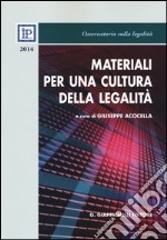 Materiali per una cultura della legalità 2014 libro