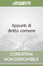 Appunti di diritto comune libro