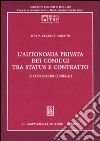 L'autonomia privata dei coniugi tra status e contratto. Le convenzioni coniugali libro