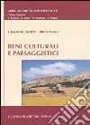 Beni culturali e paesaggistici libro