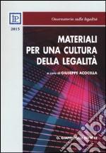 Materiali per una cultura della legalità 2015 libro