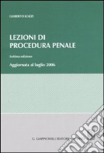 Lezioni di procedura penale libro