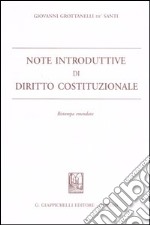 Note introduttive di diritto costituzionale