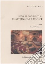 Lezioni e documenti su costituzioni e codici libro