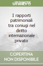 I rapporti patrimoniali tra coniugi nel diritto internazionale privato libro