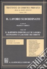 Il lavoro subordinato. Vol. 3: Il rapporto individuale di lavoro: estinzione e garanzie dei diritti libro