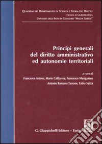 Principi generali del diritto amministrativo ed autonomie territoriali libro