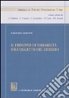 Il principio di variabilità nell'oggetto del giudizio libro