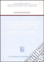 La regola contrattuale tra autonomia privata e canone di buona fede. Prospettive di diritto europeo dei contratti e di diritto interno libro