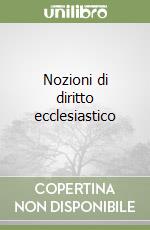 Nozioni di diritto ecclesiastico libro