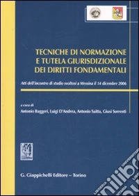 Tecniche di normazione e tutela giurisdizionale dei diritti fondamentali. Atti dell'incontro di studi (Messina, 14 dicembre 2006) libro
