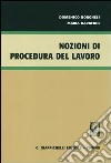 Nozioni di procedura del lavoro libro