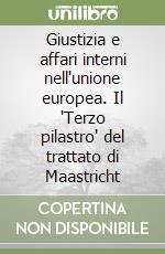 Giustizia e affari interni nell'unione europea. Il 'Terzo pilastro' del trattato di Maastricht libro