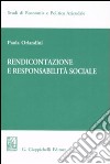 Rendicontazione e responsabilità sociale libro di Orlandini Paola