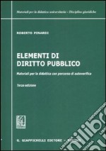 Elementi di diritto pubblico. Materiali per la didattica con percorsi di autoverifica