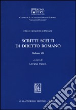 Scritti scelti di diritto romano. Vol. 3 libro