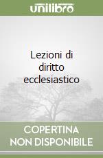 Lezioni di diritto ecclesiastico libro