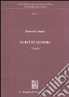 Scritti minori libro di Santoro Raimondo