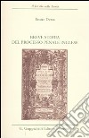 Breve storia del processo penale inglese libro