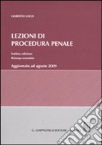 Lezioni di procedura penale libro