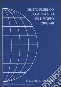 Diritto pubblico comparato ed europeo 2003 (3) libro