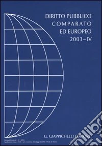 Diritto pubblico comparato ed europeo 2003 (4) libro
