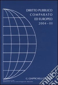 Diritto pubblico comparato ed europeo 2004 (3) libro
