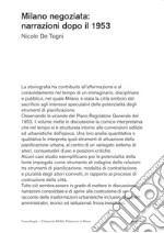 Milano negoziata: narrazioni dopo il 1953