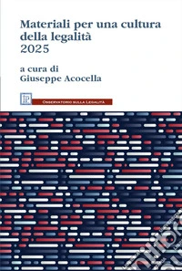 Materiali per una cultura della legalità 2025 libro