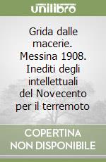 Grida dalle macerie. Messina 1908. Inediti degli intellettuali del Novecento per il terremoto libro