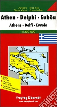 Atene, Delfi, Eubea 1:200.000. Carta stradale. Ediz. multilingue libro