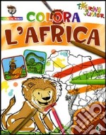 Colora l'Africa. Con stickers. Ediz. illustrata libro