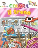 Colora il treno. Con stickers. Ediz. illustrata libro