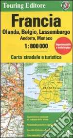 Francia. Olanda, Belgio, Lussemburgo, Andorra, Monaco 1:800.000 libro