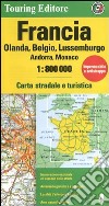 Francia. Olanda, Belgio, Lussemburgo, Andorra, Monaco 1:800.000 libro