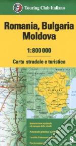 Romania. Bulgaria. Moldavia 1:800.000. Carta stradale e turistica