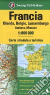 Francia. Olanda, Belgio, Lussemburgo, Andorra, Monaco 1:800.000. Carta stradale e turistica libro