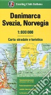 Danimarca, Svezia, Norvegia 1:800.000. Carta stradale e turistica libro