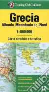 Grecia, Albania ,Macedonia del Nord 1:800.000. Carta stradale e turistica libro
