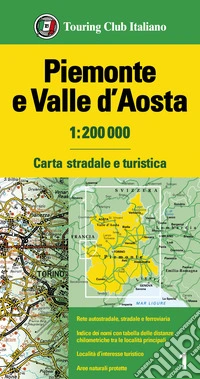 Piemonte e Valle d'Aosta 1:200.000. Carta stradale e turistica
