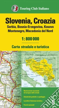 Slovenia, Croazia, Serbia, Bosnia 1:800 000 libro