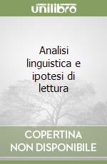 Analisi linguistica e ipotesi di lettura libro