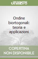 Ondine biortogonali: teoria e applicazioni libro