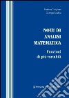 Note di analisi matematica. Funzioni di più variabili libro