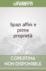 Spazi affini e prime proprietà libro