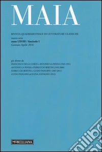 Maia. Rivista di letterature classiche (2016). Vol. 1 libro